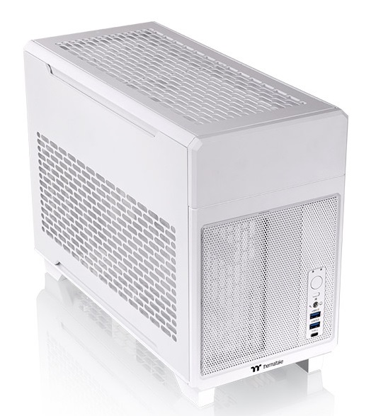 Thermaltake TR100 Mini Tower Bianco - Super Compact, supporto schede grafiche fino a 360 mm, compatibile Mini-ITX