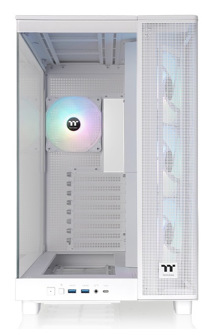 Thermaltake View 380 XL TG ARGB Midi Tower Bianco - Compatibile con Mini ITX, Micro ATX e ATX, Espandibile fino a 10 Ventole