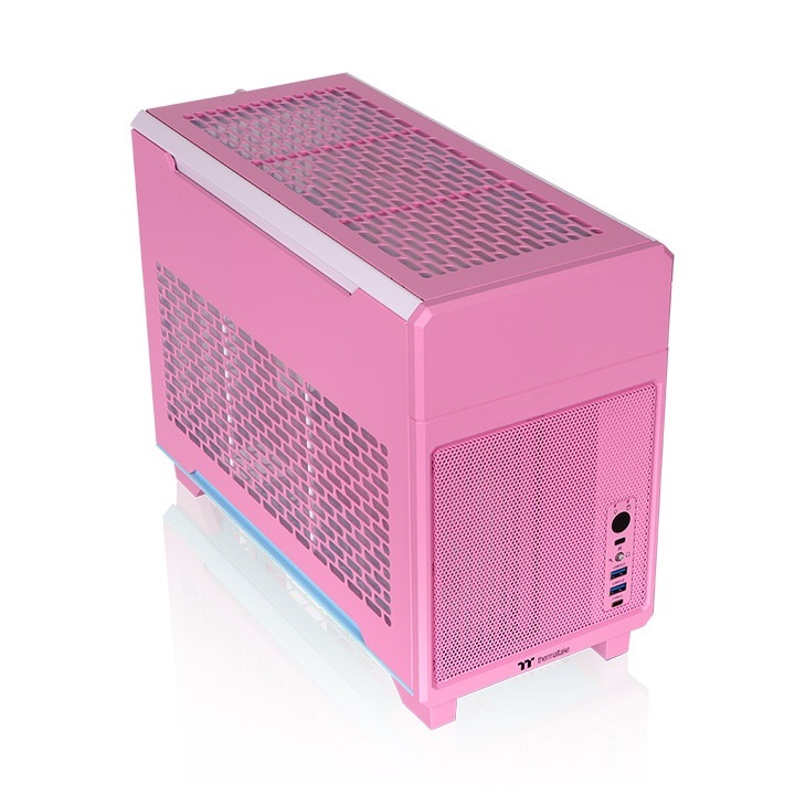 Thermaltake TR100 Mini Tower Bubble Pink - Super Compatto con Supporto Schede Grafiche Fino a 360 mm