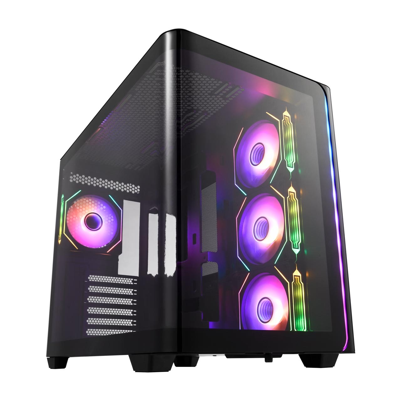 FSP M580-BA Midi Tower ATX con Vetro Temperato e Ventole ARGB