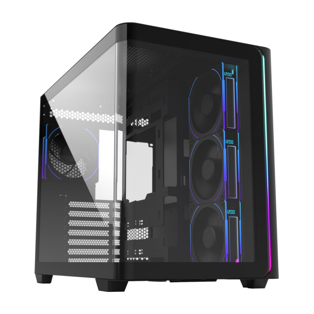 Fortron FSP M580-BP Case Gaming ATX Mid Tower Nero con Vetro Temperato e 4 Ventole ARGB