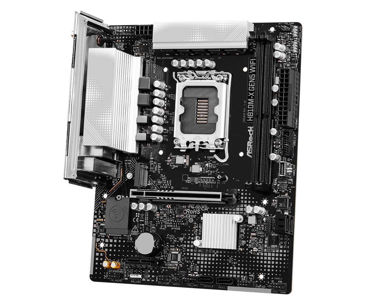 ASRock H810M-X Gen5 WiFi - Scheda Madre Micro ATX LGA1851 con Supporto 2x DDR5
