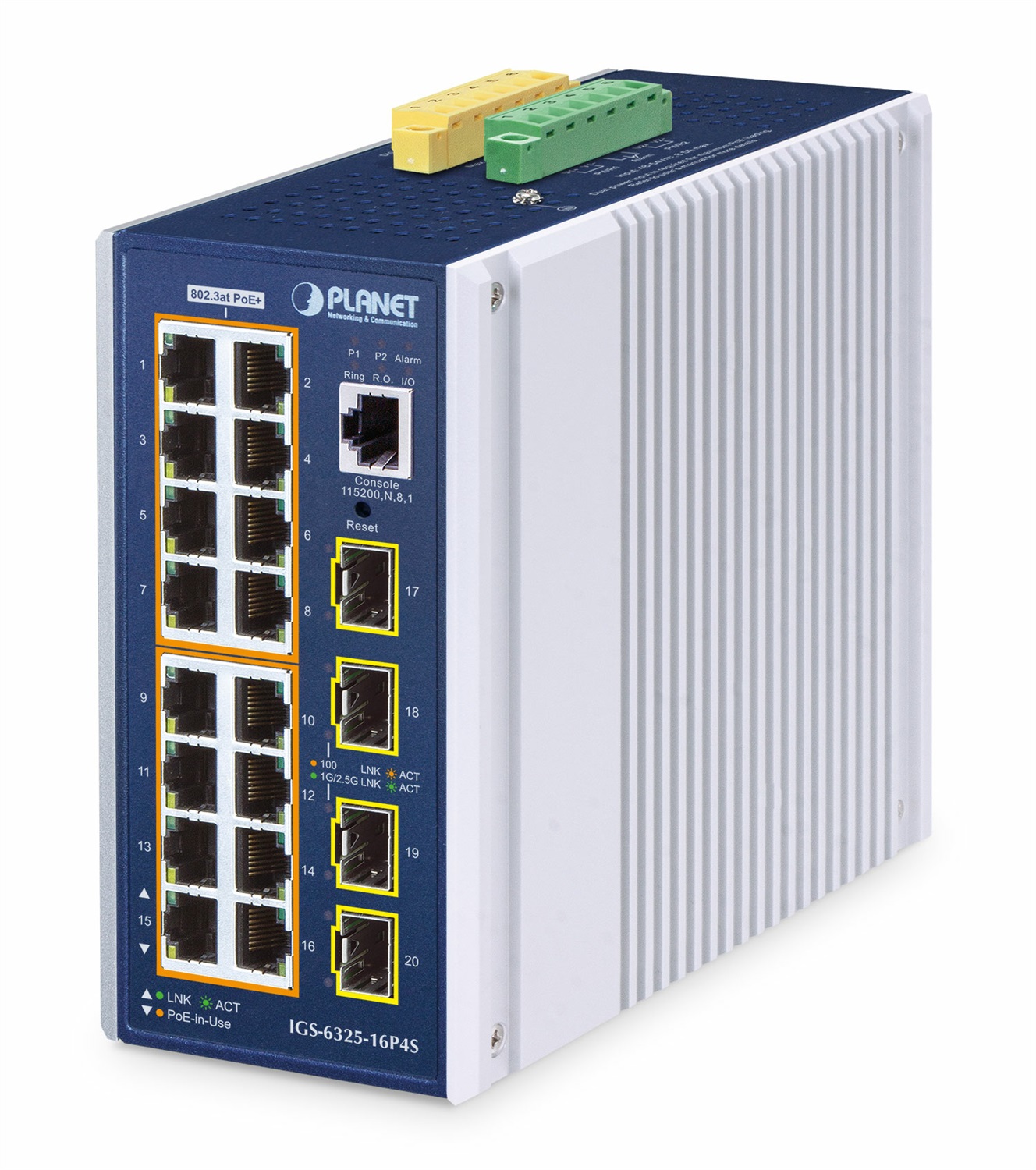 PLANET IGS-6325-16P4S Switch di Rete Gestito L3 Gigabit Ethernet 16 Porte con Supporto Power over Ethernet (PoE) in Alluminio Blu