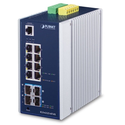 PLANET IGS-6325-8T4X Switch di Rete Gestito L3 Gigabit Ethernet 8 Porte 1000T 4 SFP Blu e Grigio