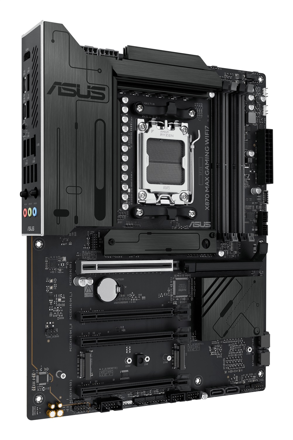 ASUS X870 MAX GAMING WIFI7 Scheda Madre ATX Socket AM5 con WiFi 7, DDR5, PCIe 5.0 e supporto fino a 256 GB di RAM