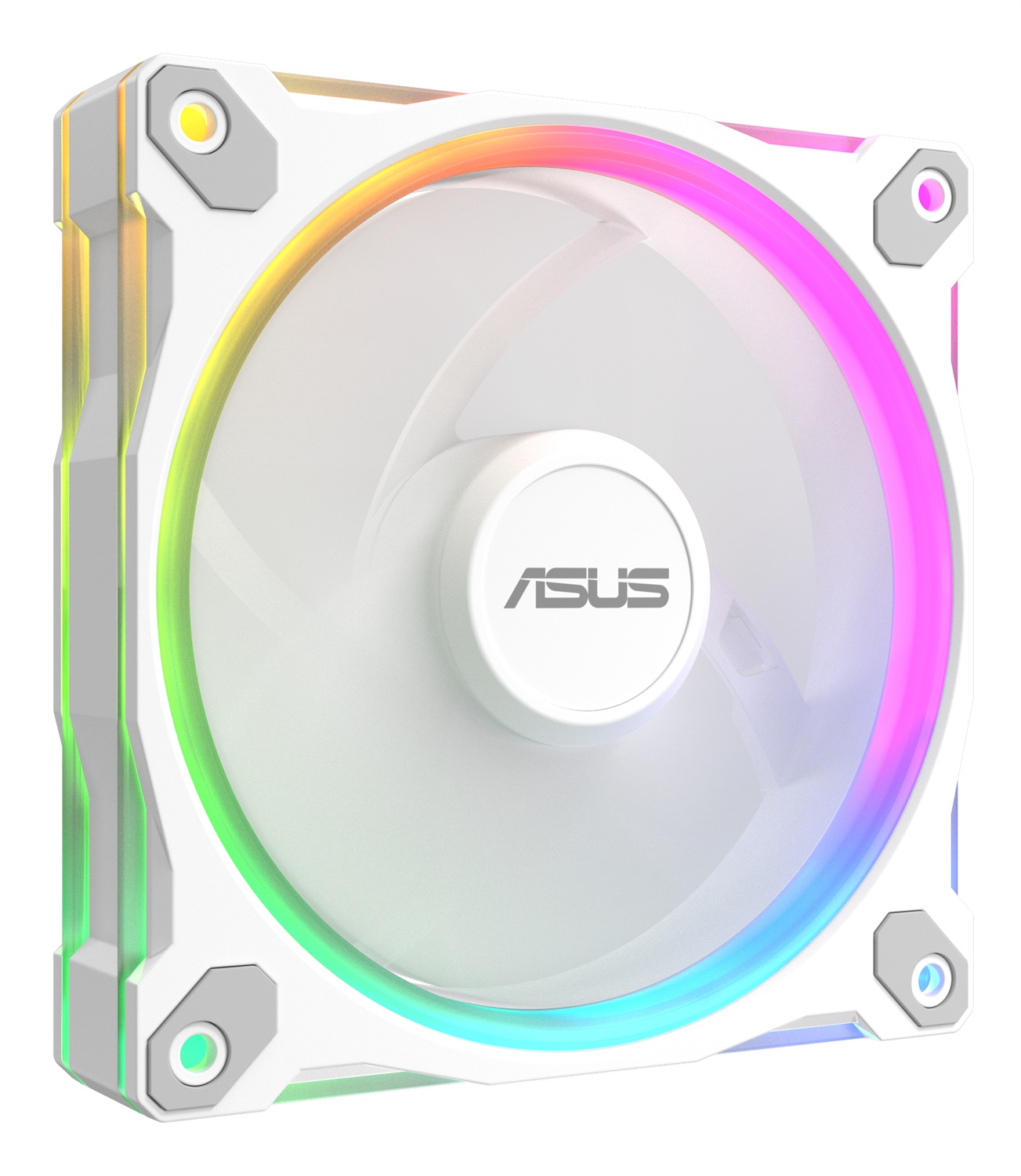 ASUS Prime MR120 ARGB - Ventola da 120 mm con 20 LED ARGB, Spessore 2,8 cm, Massimo 21 dB, Bianco