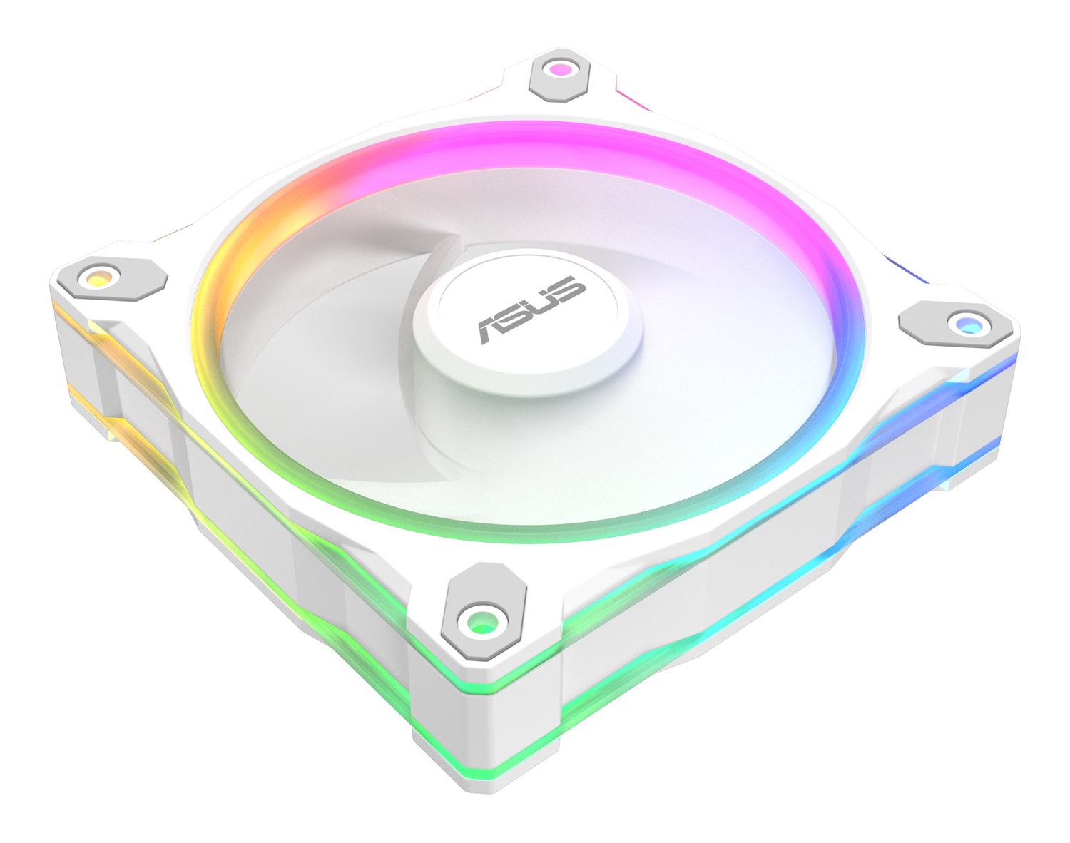 ASUS Prime MR120 ARGB - Ventola da 120 mm con 20 LED ARGB, Spessore 2,8 cm, Massimo 21 dB, Bianco