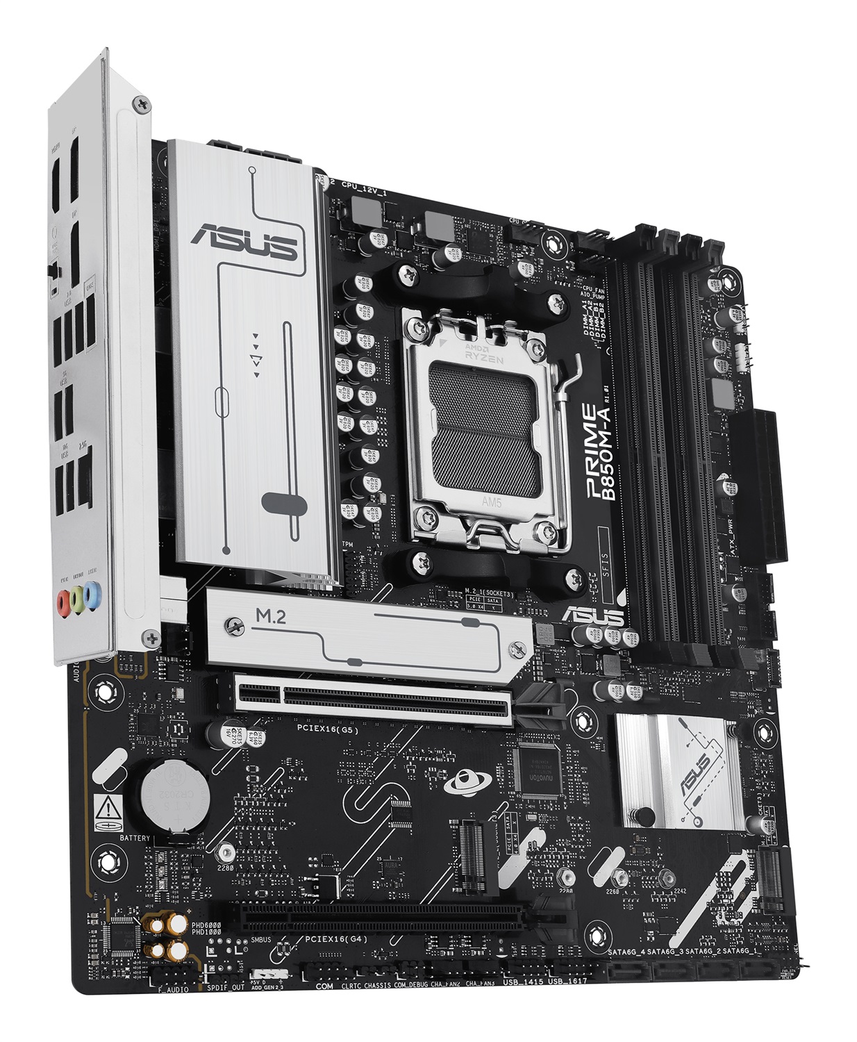 ASUS PRIME B850M-A-CSM Scheda Madre AMD mATX Socket AM5 con DDR5, PCIe 5.0, 3 Slot M.2, Ethernet 2.5Gb, DisplayPort, HDMI e USB-C