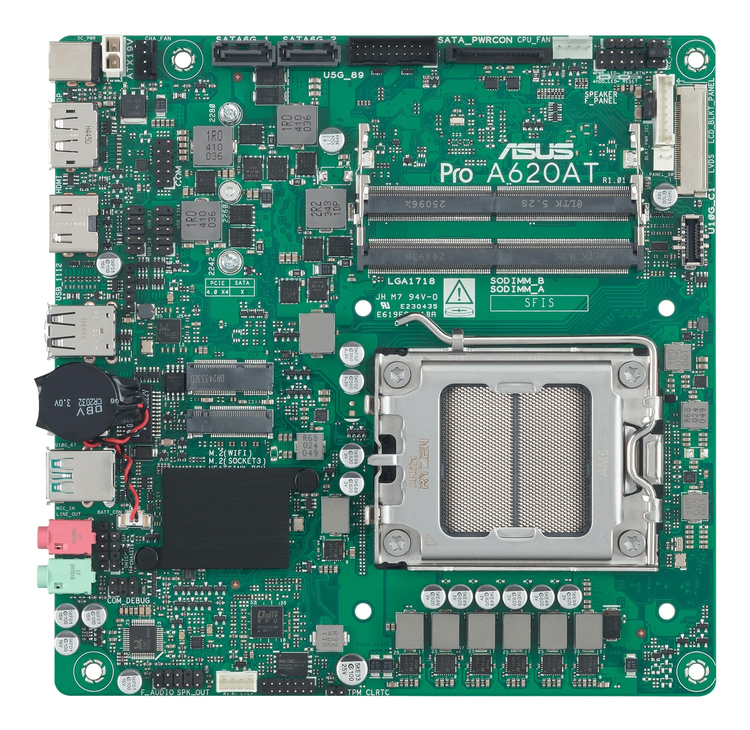 ASUS 90MB1L5M-M0EAYC Scheda Madre Socket AM5 Mini ITX DDR5 fino a 128 GB - Compatibile con AMD Ryzen 7000/8000/9000 Series