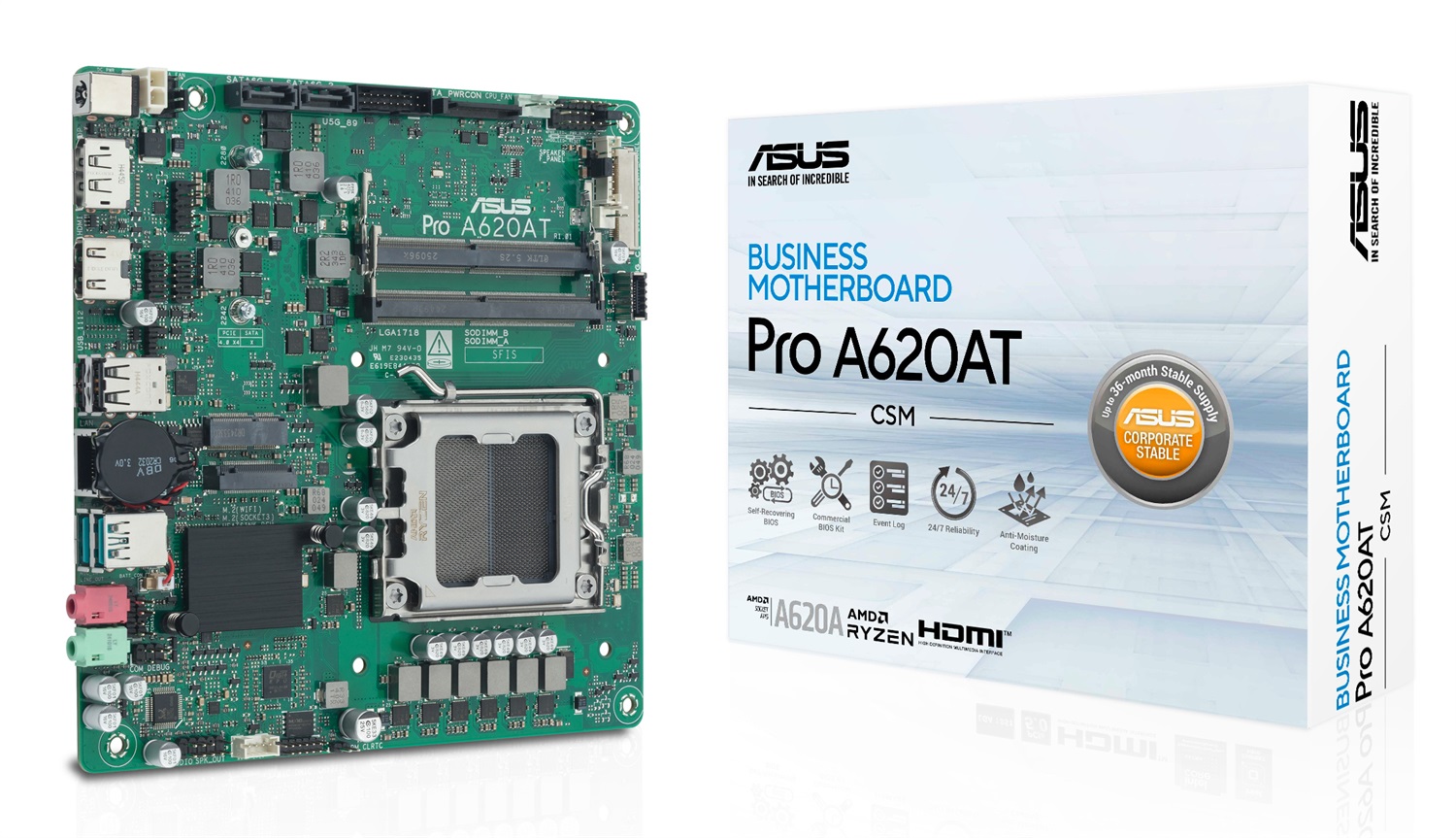 ASUS 90MB1L5M-M0EAYC Scheda Madre Socket AM5 Mini ITX DDR5 fino a 128 GB - Compatibile con AMD Ryzen 7000/8000/9000 Series