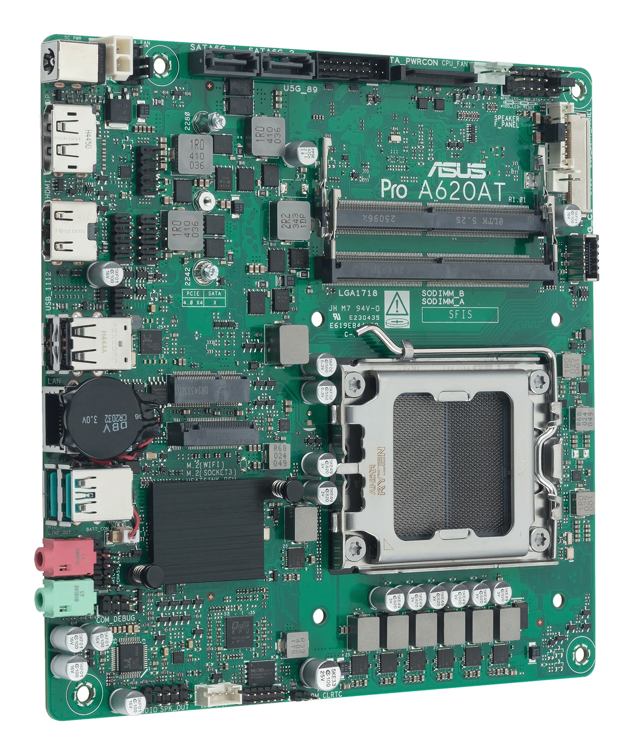 ASUS 90MB1L5M-M0EAYC Scheda Madre Socket AM5 Mini ITX DDR5 fino a 128 GB - Compatibile con AMD Ryzen 7000/8000/9000 Series