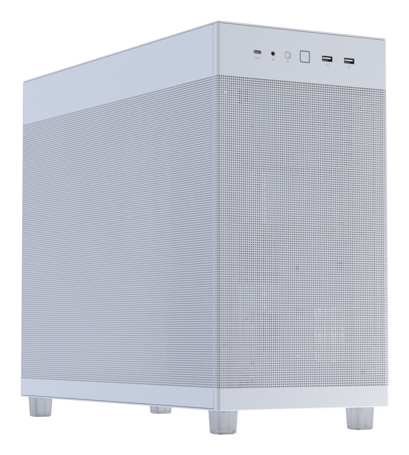 ASUS Prime AP303 Mesh - Case Midi Tower Bianco con Pannello Mesh, Supporto Radiatore fino a 360mm e Fino a 7 Ventole