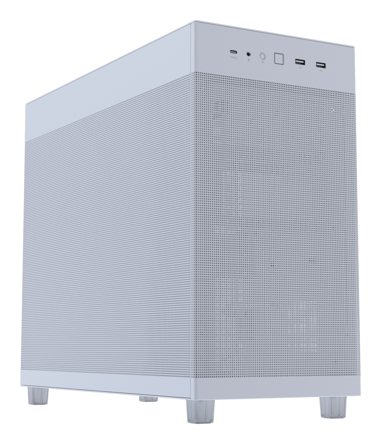 ASUS Prime AP303 Mesh - Case Midi Tower Bianco con Pannello Mesh, Supporto Radiatore fino a 360mm e Fino a 7 Ventole