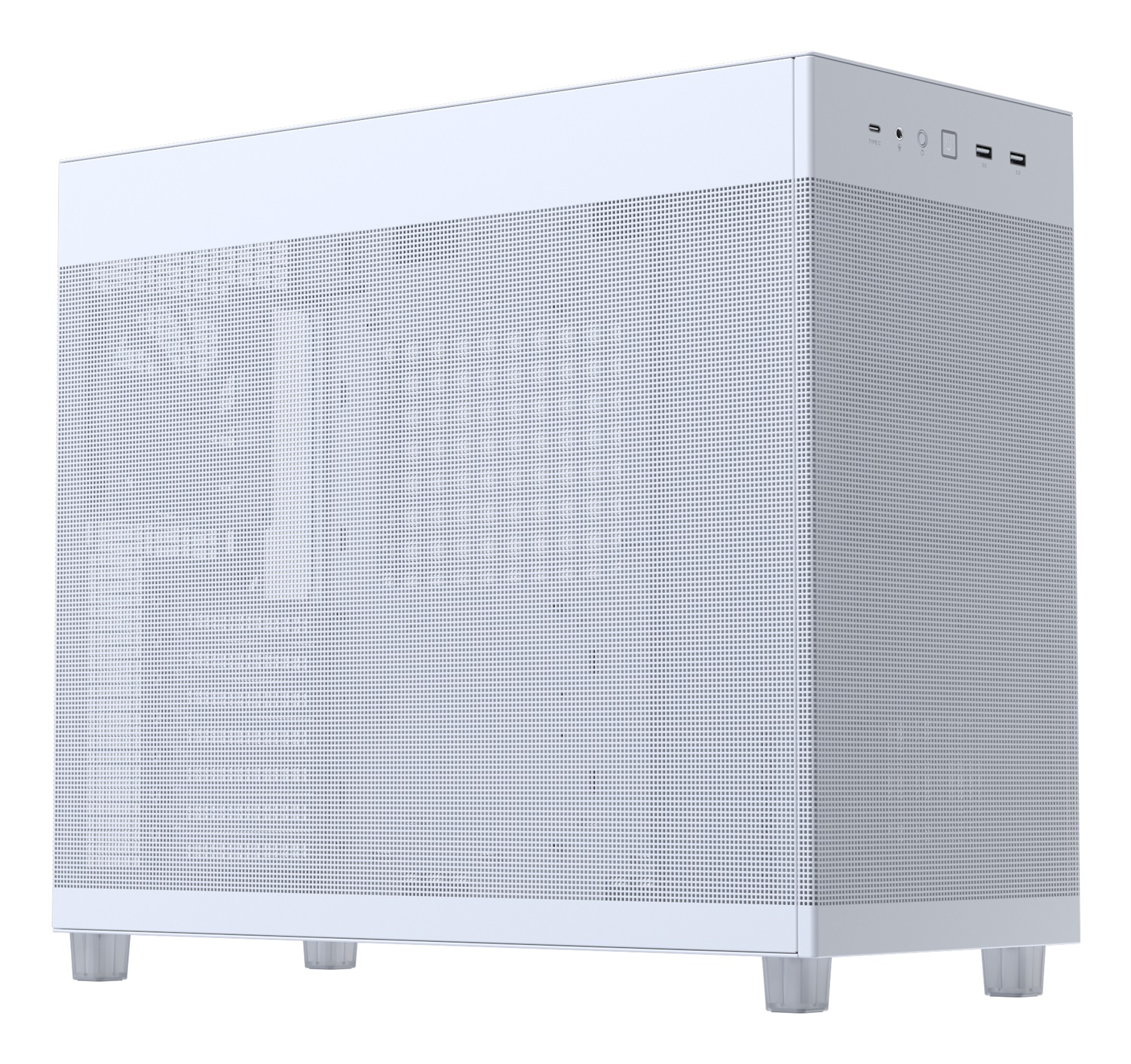 ASUS Prime AP303 Mesh - Case Midi Tower Bianco con Pannello Mesh, Supporto Radiatore fino a 360mm e Fino a 7 Ventole