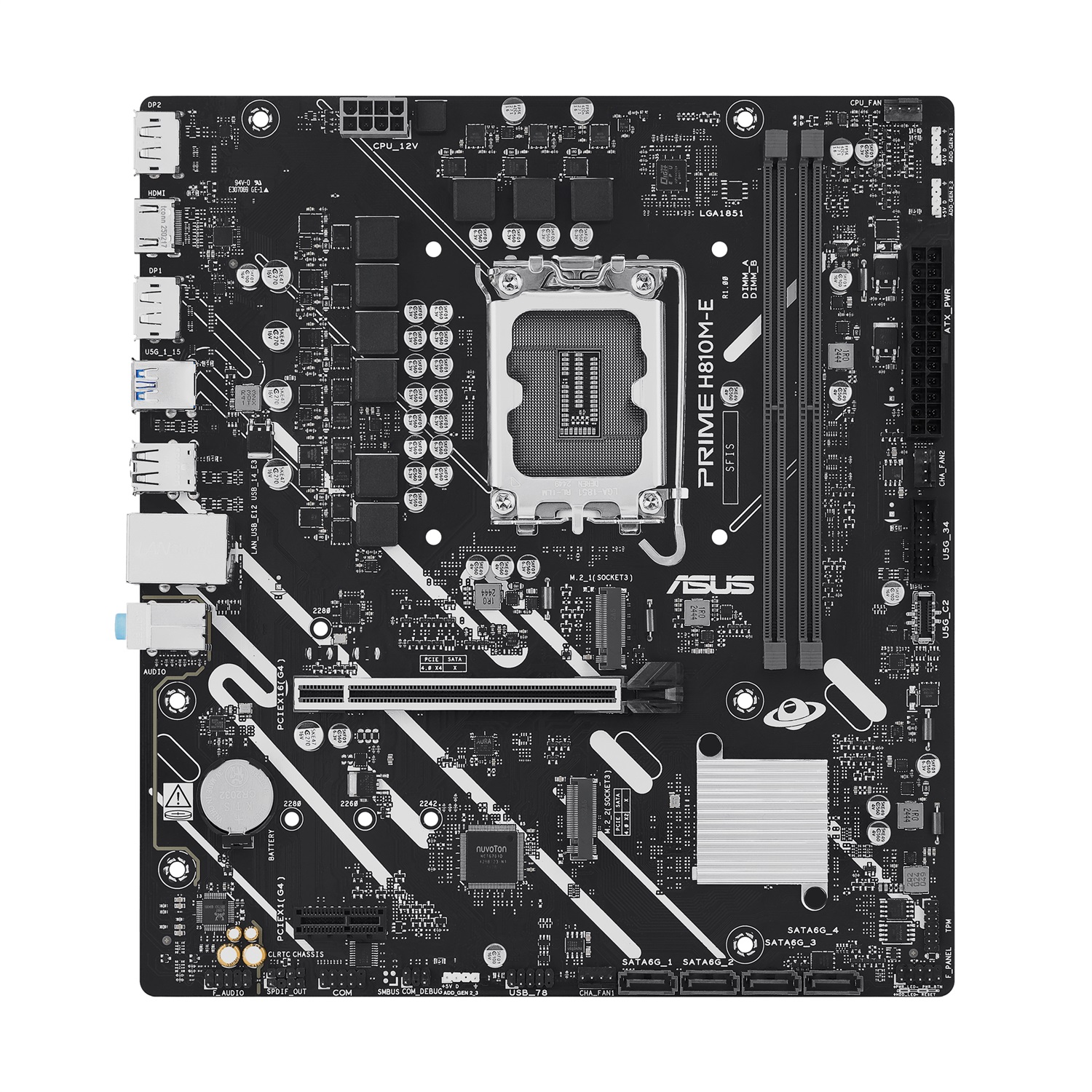 ASUS PRIME H810M-E-CSM Scheda Madre Micro ATX LGA 1851 con Supporto DDR5 e Fino a 128 GB di Memoria