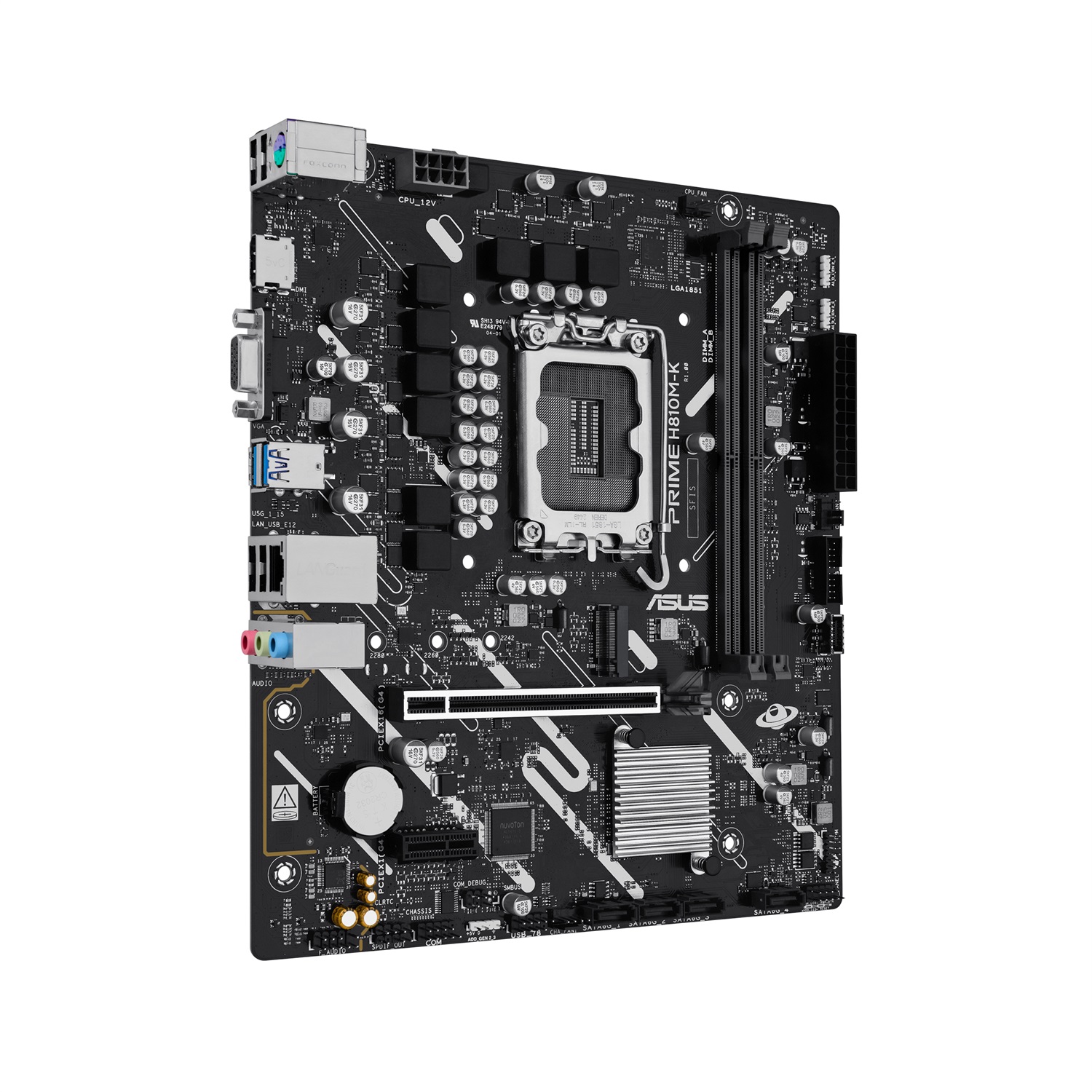 ASUS PRIME H810M-K - Scheda Madre Micro-ATX con DDR5, PCIe 4.0, Slot M.2, Ethernet 1Gb, HDMI, VGA e USB-C