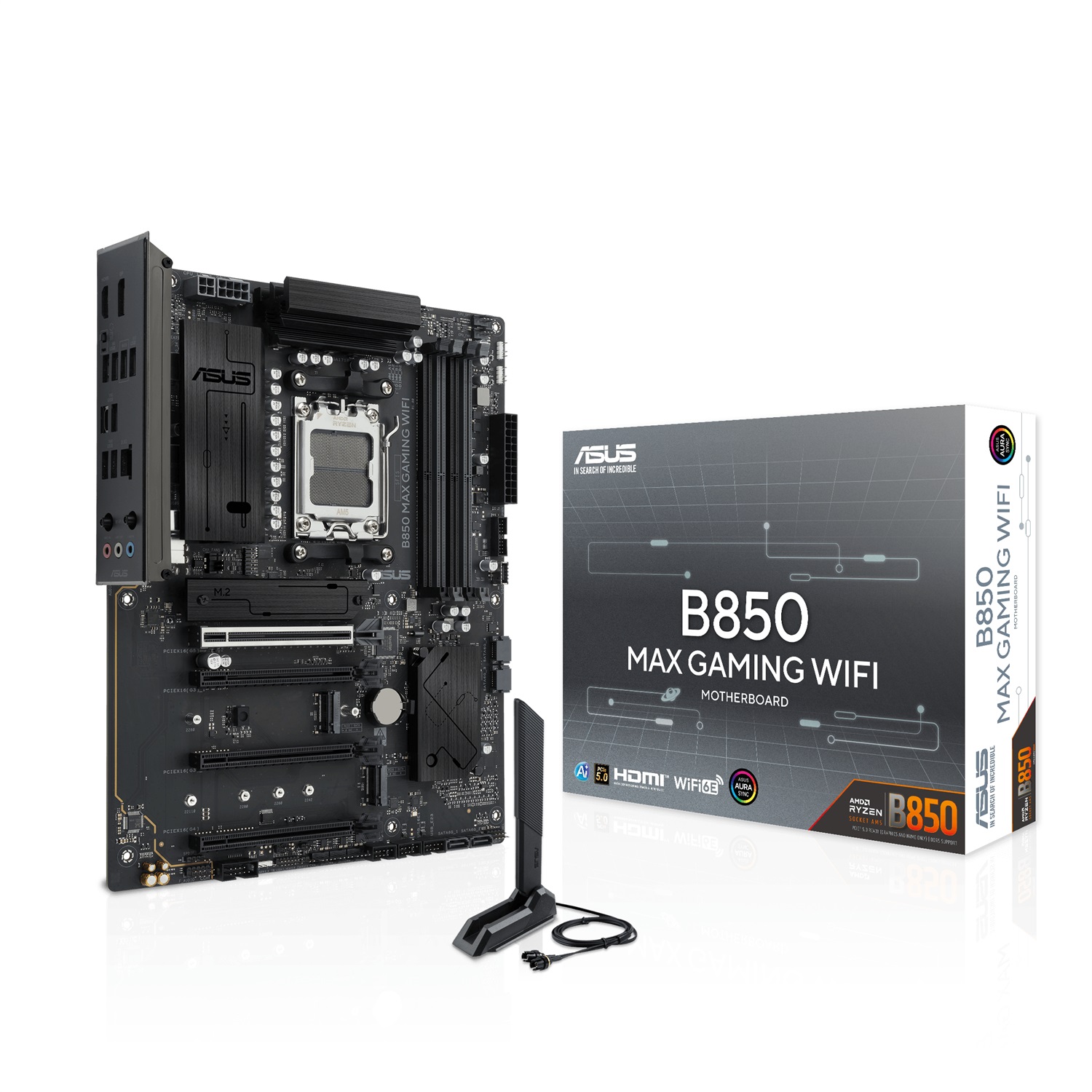 ASUS B850 MAX GAMING WIFI - Scheda Madre ATX AMD AM5 con DDR5, WiFi 6E, 3 slot M.2 e PCIe 5.0