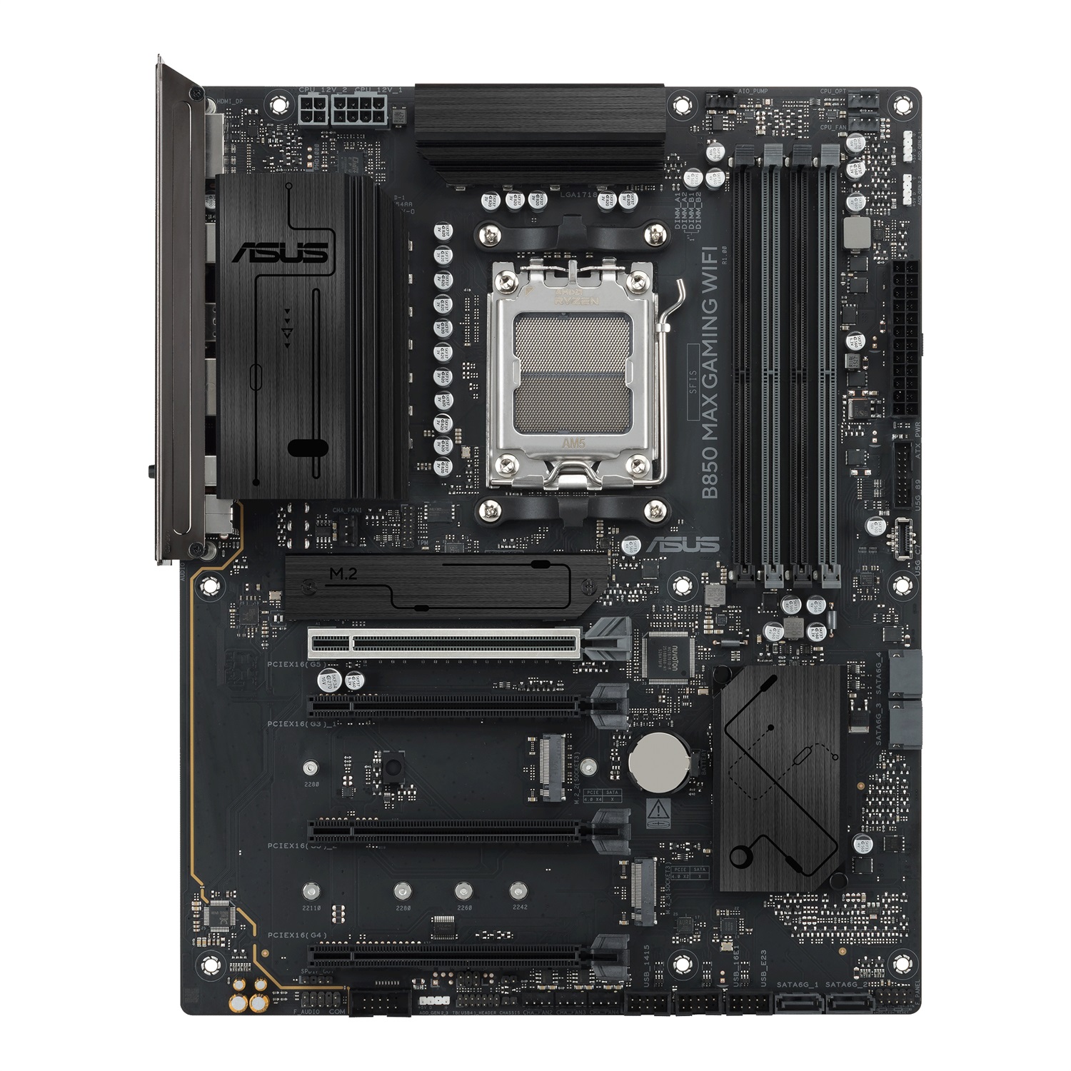 ASUS B850 MAX GAMING WIFI - Scheda Madre ATX AMD AM5 con DDR5, WiFi 6E, 3 slot M.2 e PCIe 5.0