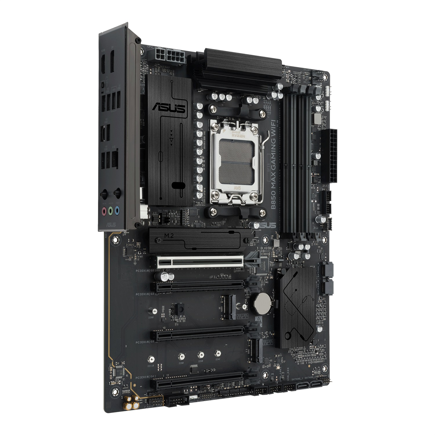ASUS B850 MAX GAMING WIFI - Scheda Madre ATX AMD AM5 con DDR5, WiFi 6E, 3 slot M.2 e PCIe 5.0