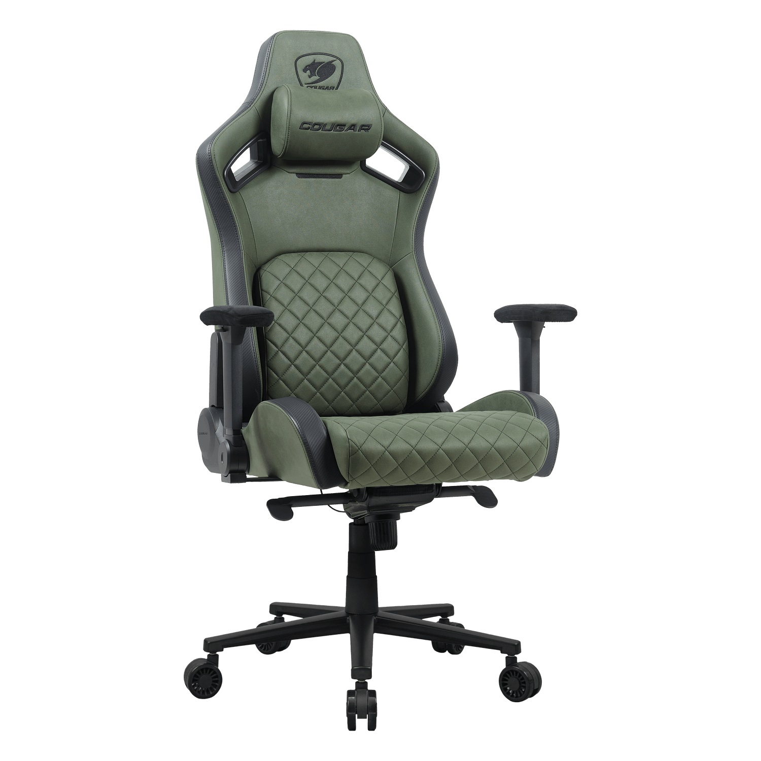 COUGAR DEFENSOR S ARMY GREEN F Sedia per gaming universale Sedia tappezzata Verde