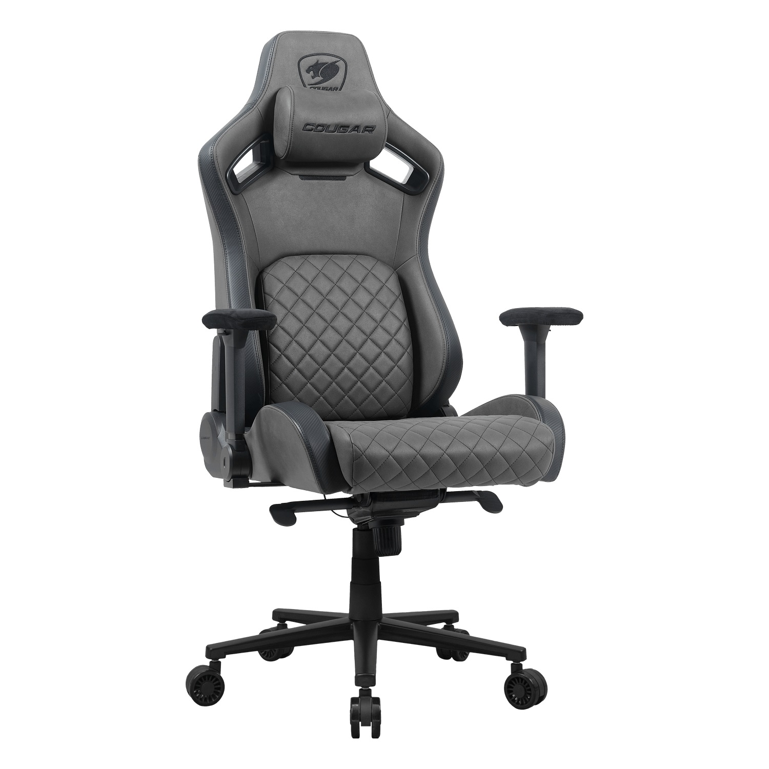 Cougar Defensor S - Sedia Gaming Universale Nero/Grigio, Max 150 kg, Tappezzata
