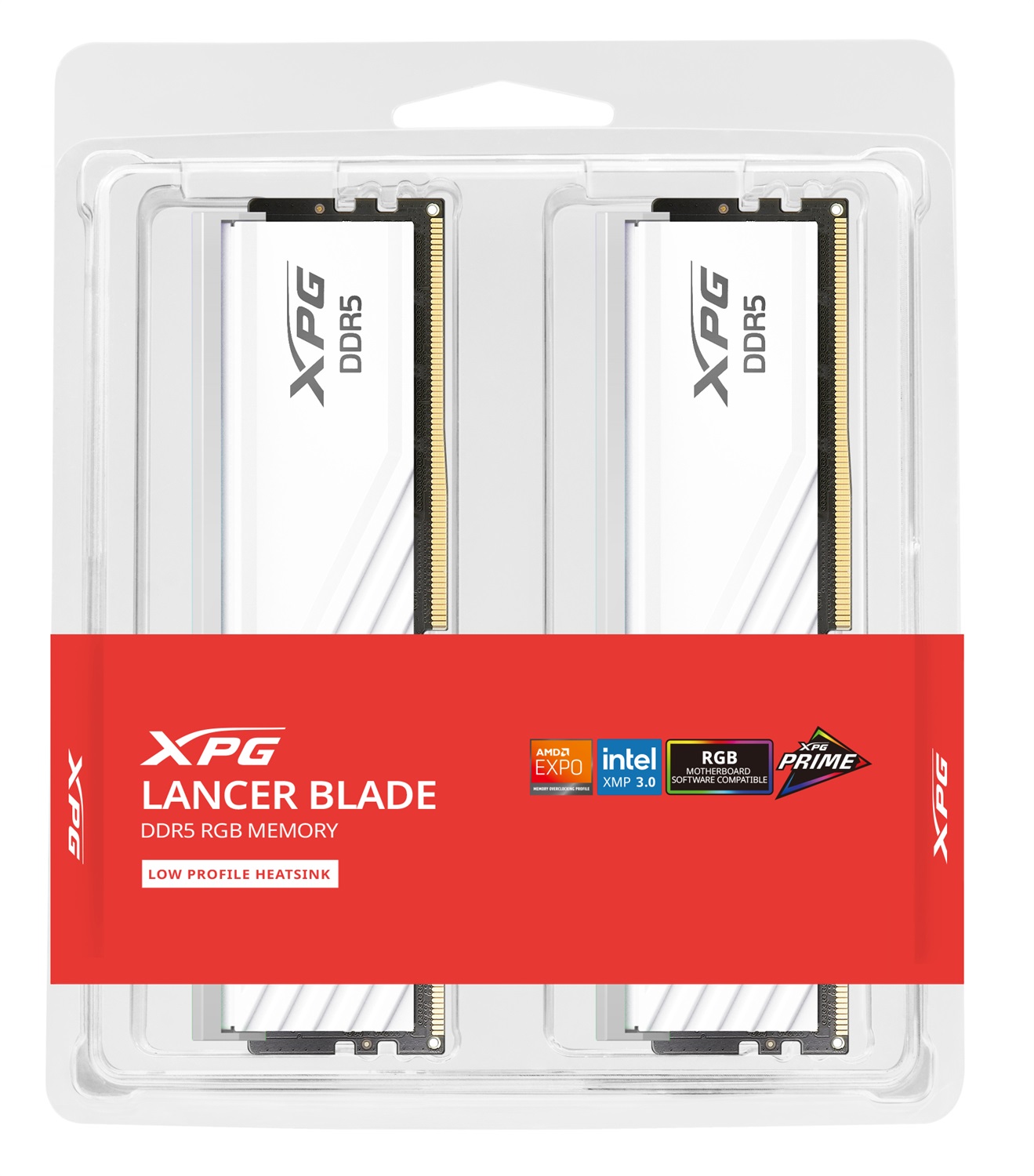 ADATA XPG Lancer Blade RGB 32 GB (2 x 16 GB) DDR5 6000 MHz CL36 DIMM Bianco con supporto INTEL XMP e AMD EXPO