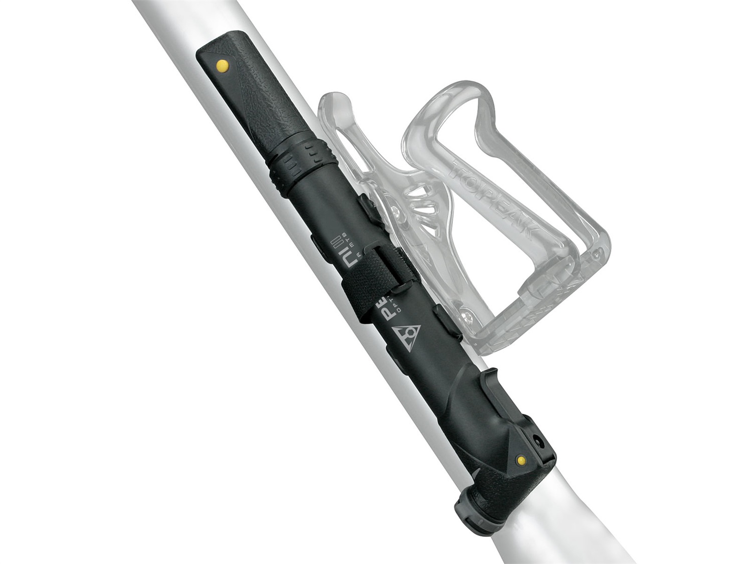 Topeak Peakini II Mini Pompa Tascabile Nero - Capacità 90 psi / 6 bar, Raccordo Presta/Schrader