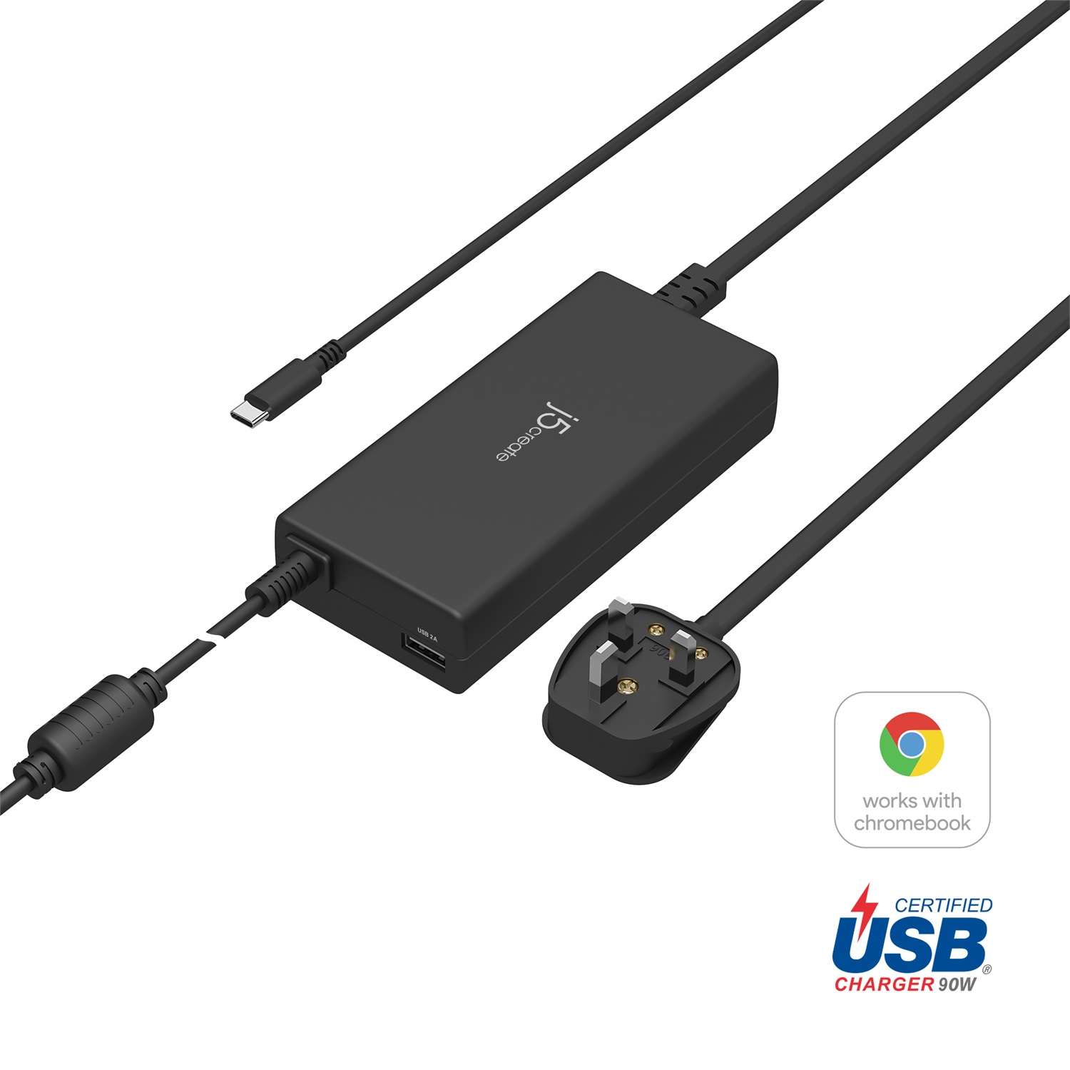 j5create JUP2290C-EN Super Caricatore PD USB-C 100W con Protezione da Sovracorrente e Surriscaldamento