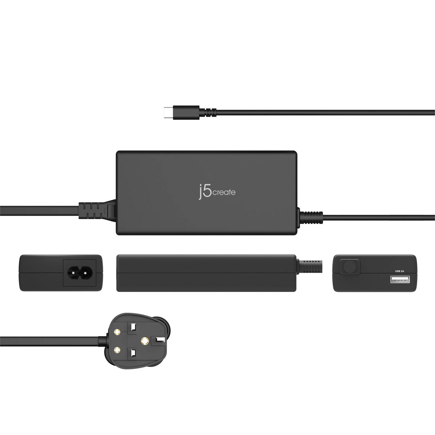 j5create JUP2290C-EN Super Caricatore PD USB-C 100W con Protezione da Sovracorrente e Surriscaldamento