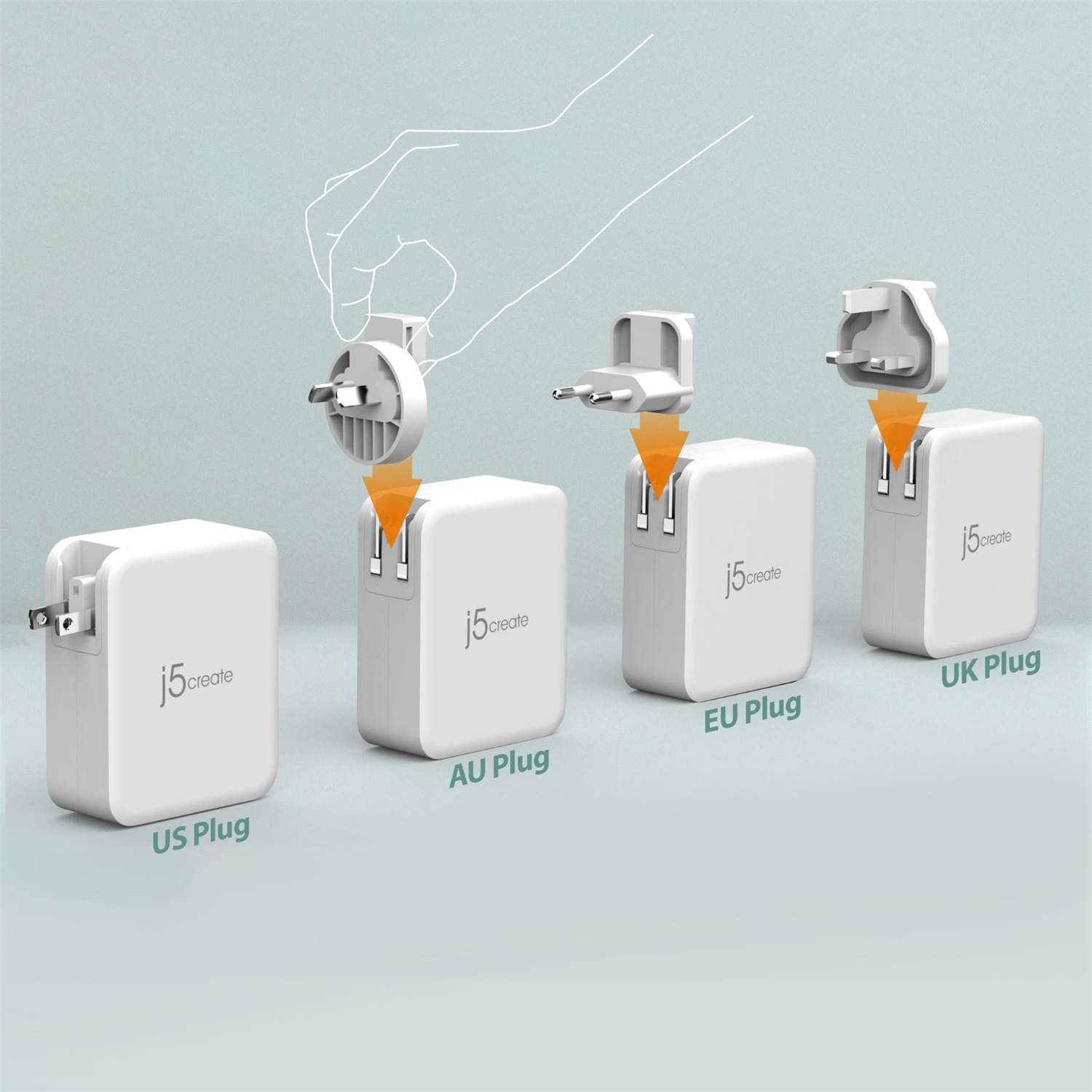 j5create Caricatore GaN USB-C 130W a 4 porte - Carica fino a 4 dispositivi contemporaneamente
