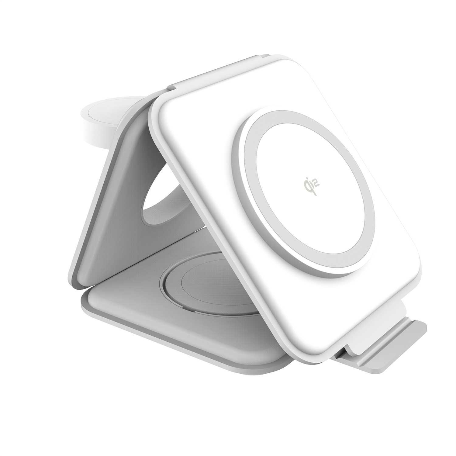 j5create JUPW3415 Cuffie e Caricatore Wireless Bianco per Smartphone e Orologi Intelligenti con Ricarica Rapida