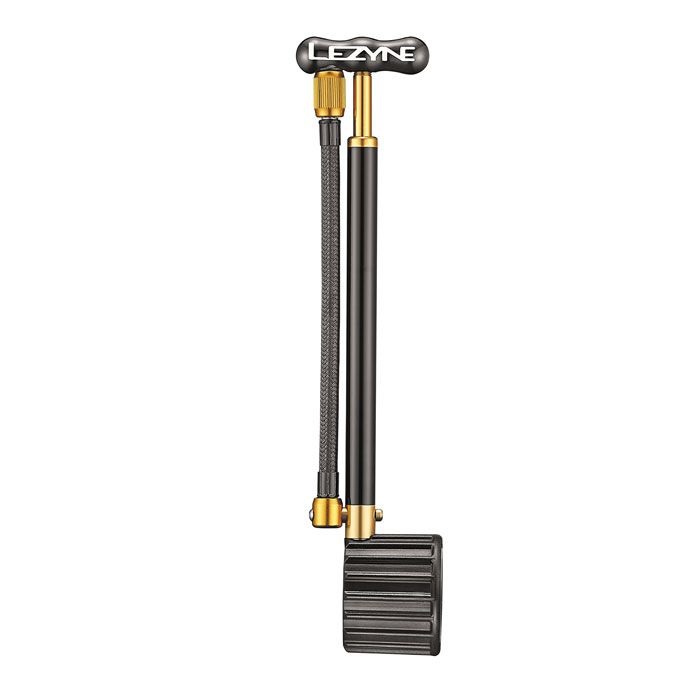 Lezyne Pompa a Mano Shock Drive - Alta Pressione 400 psi, Design Ergonomico in Alluminio per Bici da Strada e Mountain Bike