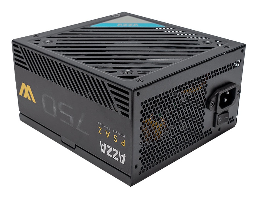 Azza PSAZ-750W Alimentatore 750W 80 Bronze con Connettori 20 4 pin ATX - Nero