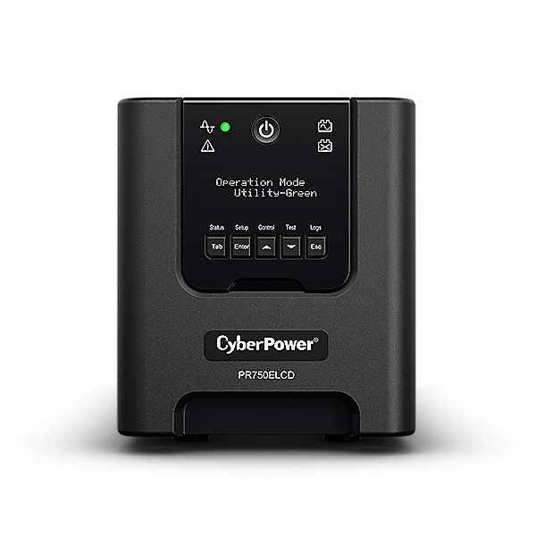 CyberPower PR750ELCDGR Gruppo di Continuità (UPS) A Linea Interattiva 0,75 kVA 675 W con 4 Prese AC, Porta USB Tipo B, Emergency Power Off