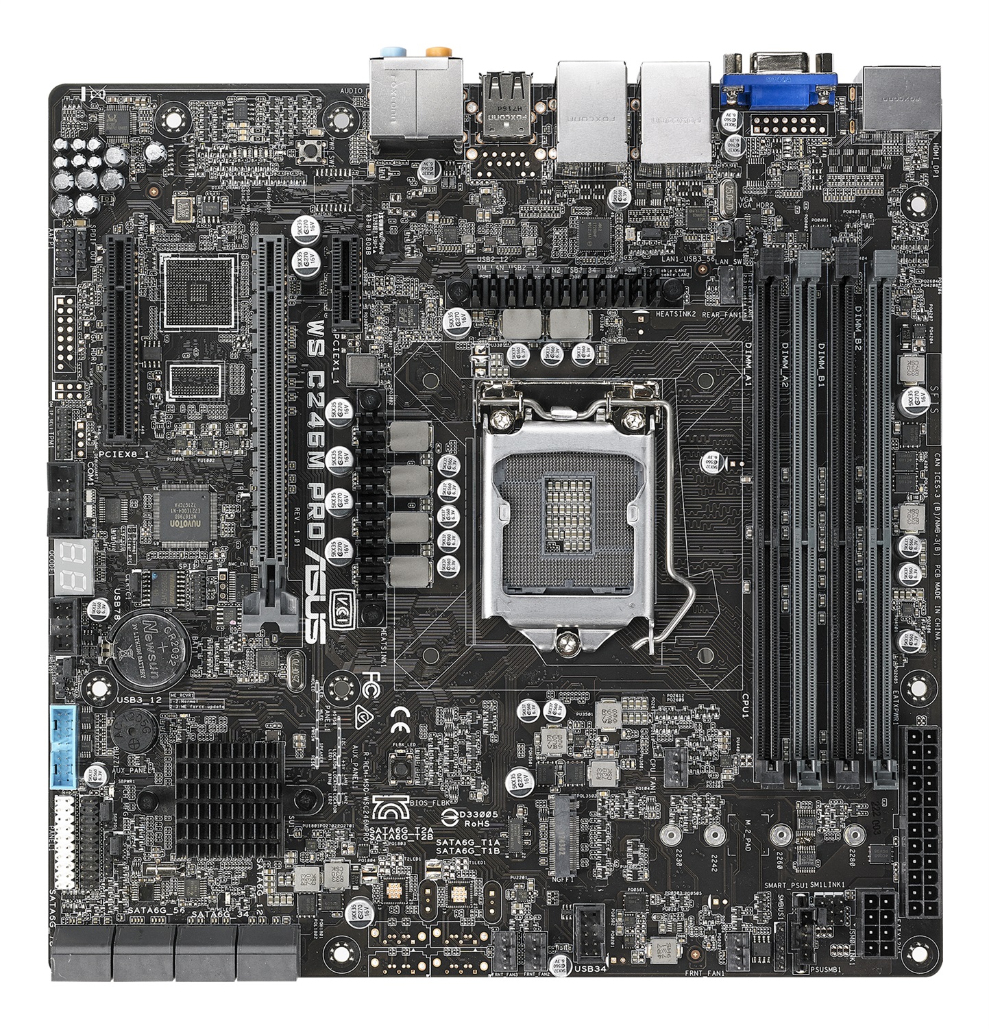ASUS WS C246M PRO - Scheda madre Micro ATX con Intel C246, LGA 1151, supporto per processori Intel e memoria DDR4