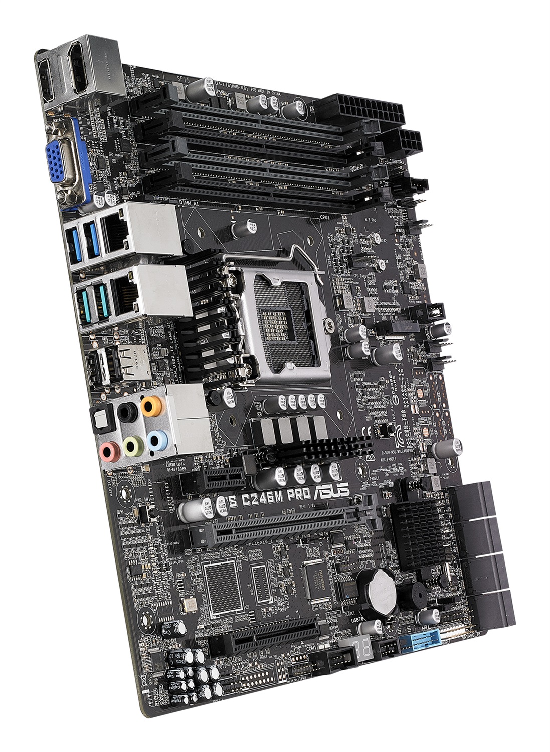 ASUS WS C246M PRO - Scheda madre Micro ATX con Intel C246, LGA 1151, supporto per processori Intel e memoria DDR4
