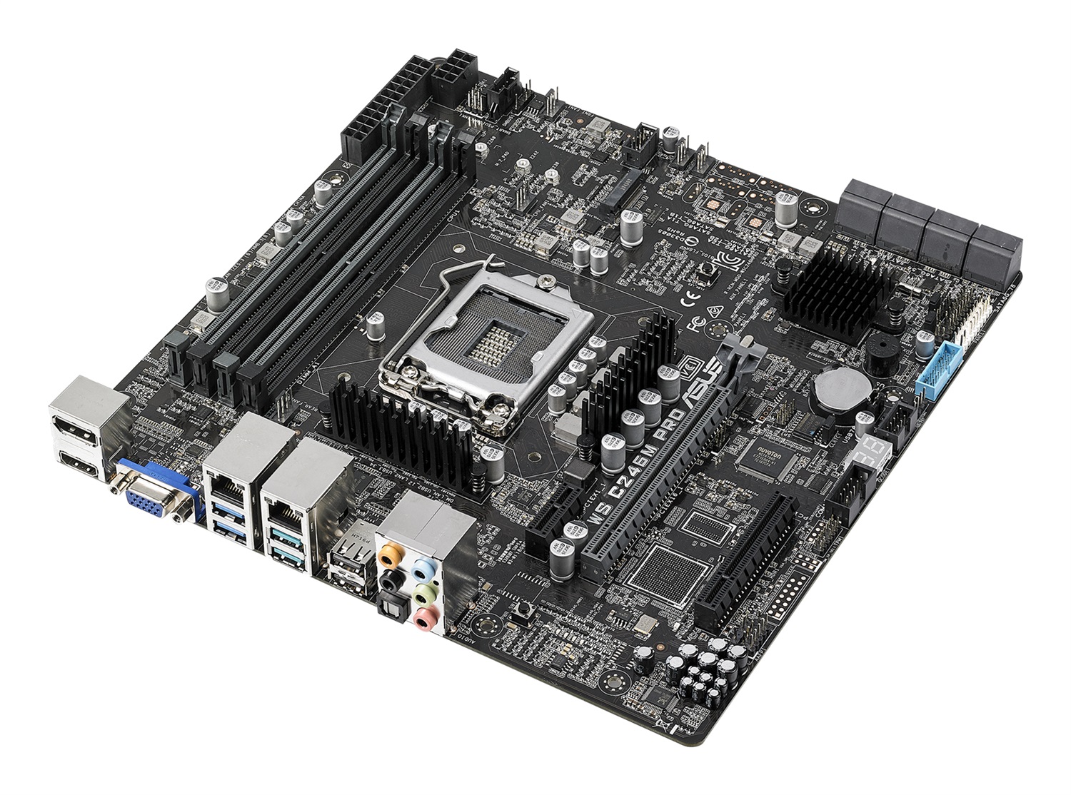 ASUS WS C246M PRO - Scheda madre Micro ATX con Intel C246, LGA 1151, supporto per processori Intel e memoria DDR4