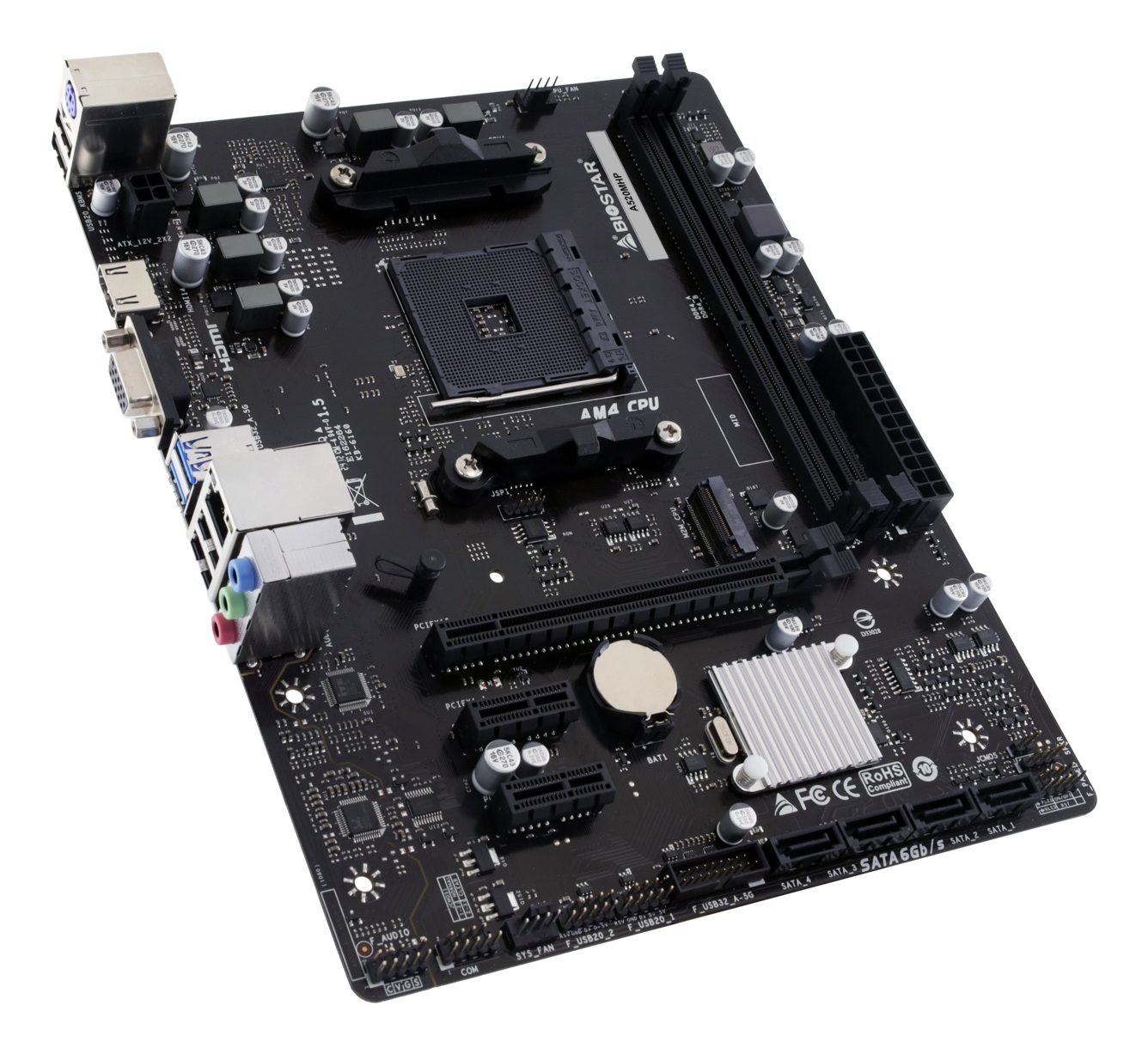 Biostar A520MHP Scheda Madre Micro ATX AM4 con Supporto DDR4 fino a 64 GB e PCIe 3.0