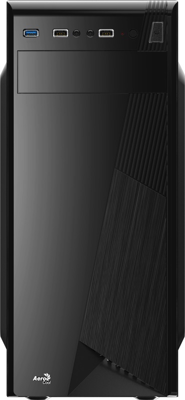 AEROCOOL Case CS-1101 Midi Tower Nero con supporto per ventole da 120 mm e 140 mm