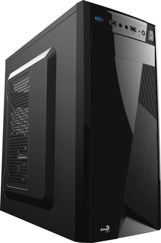 AEROCOOL Case CS-1101 Midi Tower Nero con supporto per ventole da 120 mm e 140 mm
