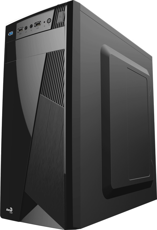 AEROCOOL Case CS-1101 Midi Tower Nero con supporto per ventole da 120 mm e 140 mm