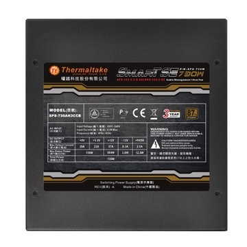 Thermaltake SPS-730M Alimentatore per Computer 730 W ATX 20 4 pin Nero