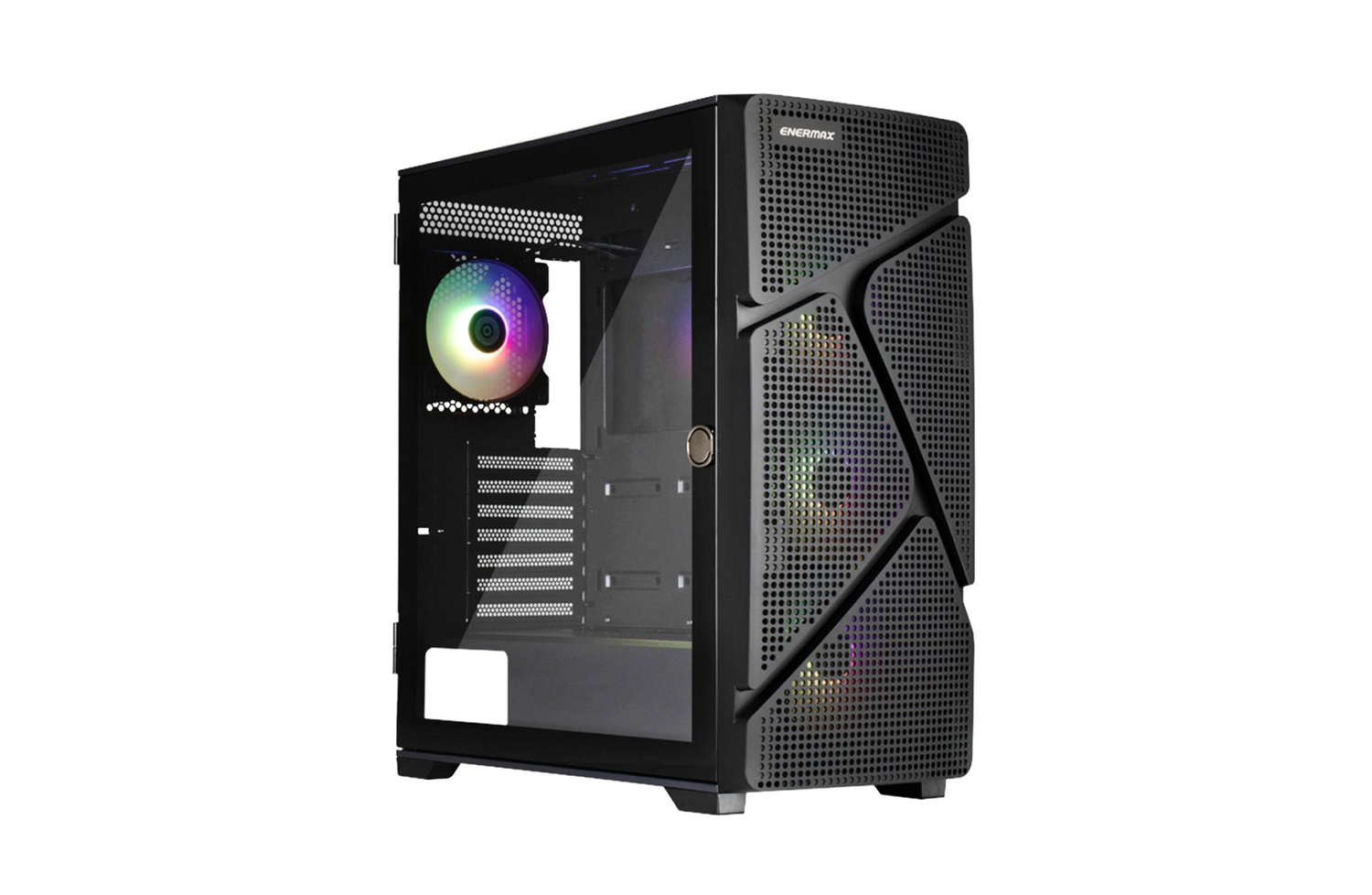 Enermax MarbleShell MS31 Case Mid-tower ARGB Nero con Vetro Temperato, 4 Ventole PWM ARGB, E-ATX, USB 3.0 e Type-C