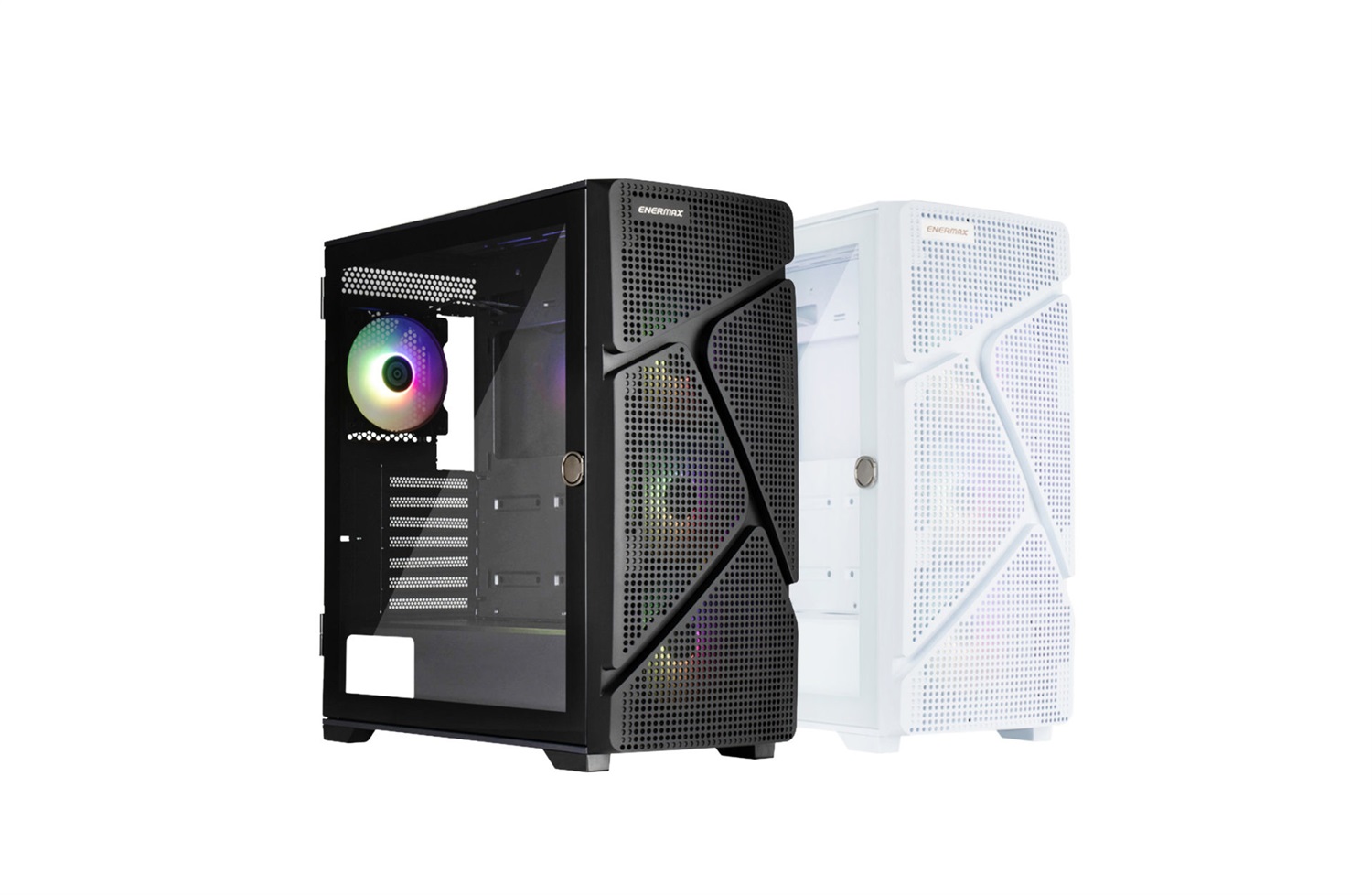 Enermax MarbleShell MS31 Case Mid-tower ARGB Nero con Vetro Temperato, 4 Ventole PWM ARGB, E-ATX, USB 3.0 e Type-C