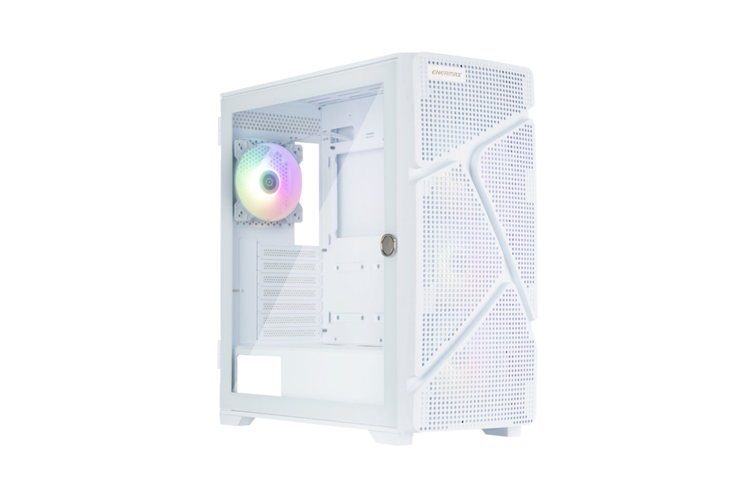 Enermax MarbleShell MS31 Case Mid-Tower ARGB Bianco con 4 Ventole PWM da 120 mm, Supporto E-ATX/ATX e Porte USB 3.0/3.2 Type-C