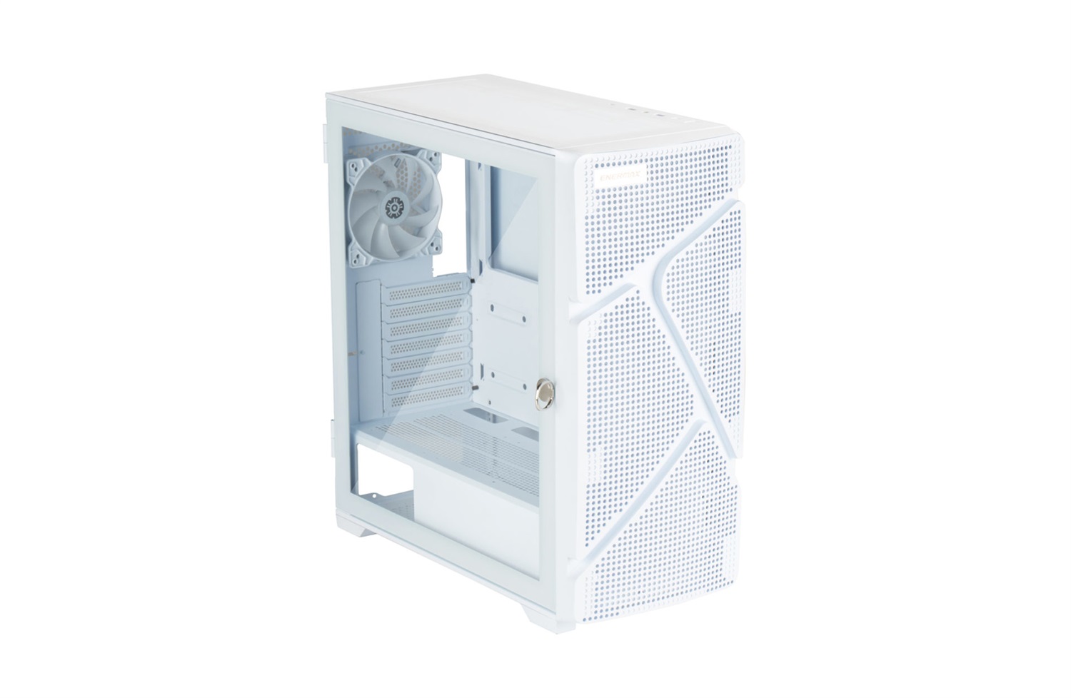 Enermax MarbleShell MS31 Case Mid-Tower ARGB Bianco con 4 Ventole PWM da 120 mm, Supporto E-ATX/ATX e Porte USB 3.0/3.2 Type-C