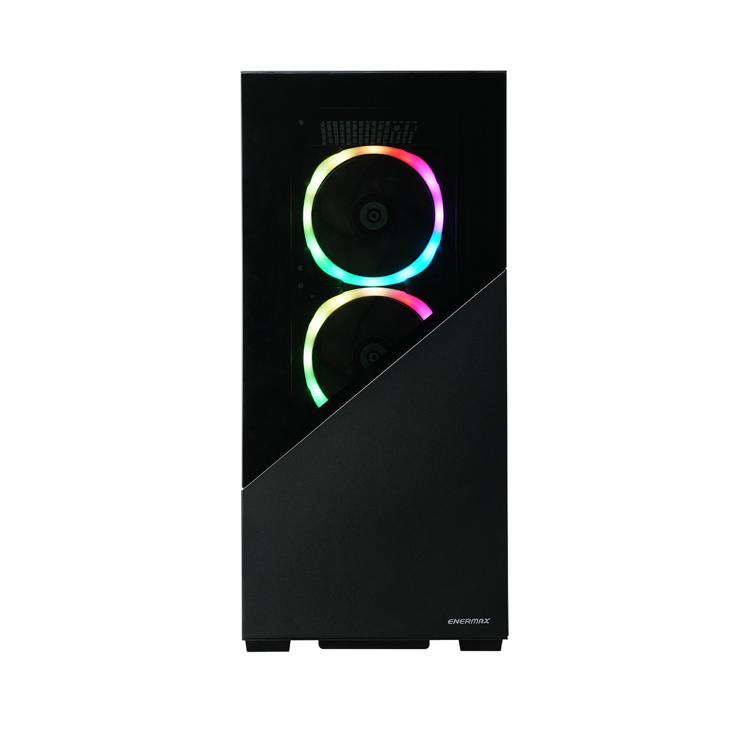 Enermax K8 Midi Tower Gaming PC Case Nero con Vetro Temperato, 3 Ventole ARGB PWM da 12 cm, USB3.2 Gen1 e Tipo C