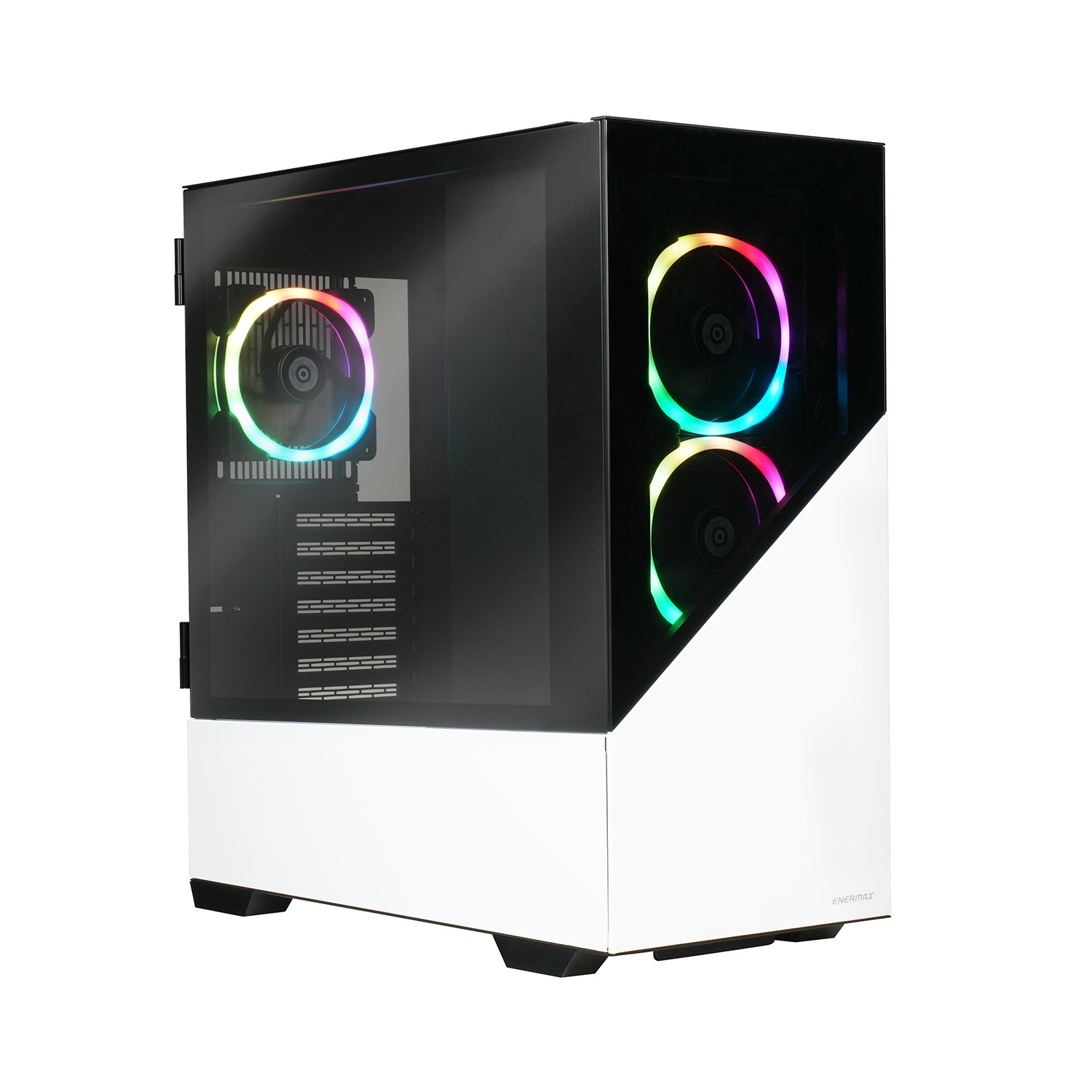 Enermax K8 Midi Tower Bianco - Case ATX/mATX con Vetro Temperato e Ventole da 120 mm