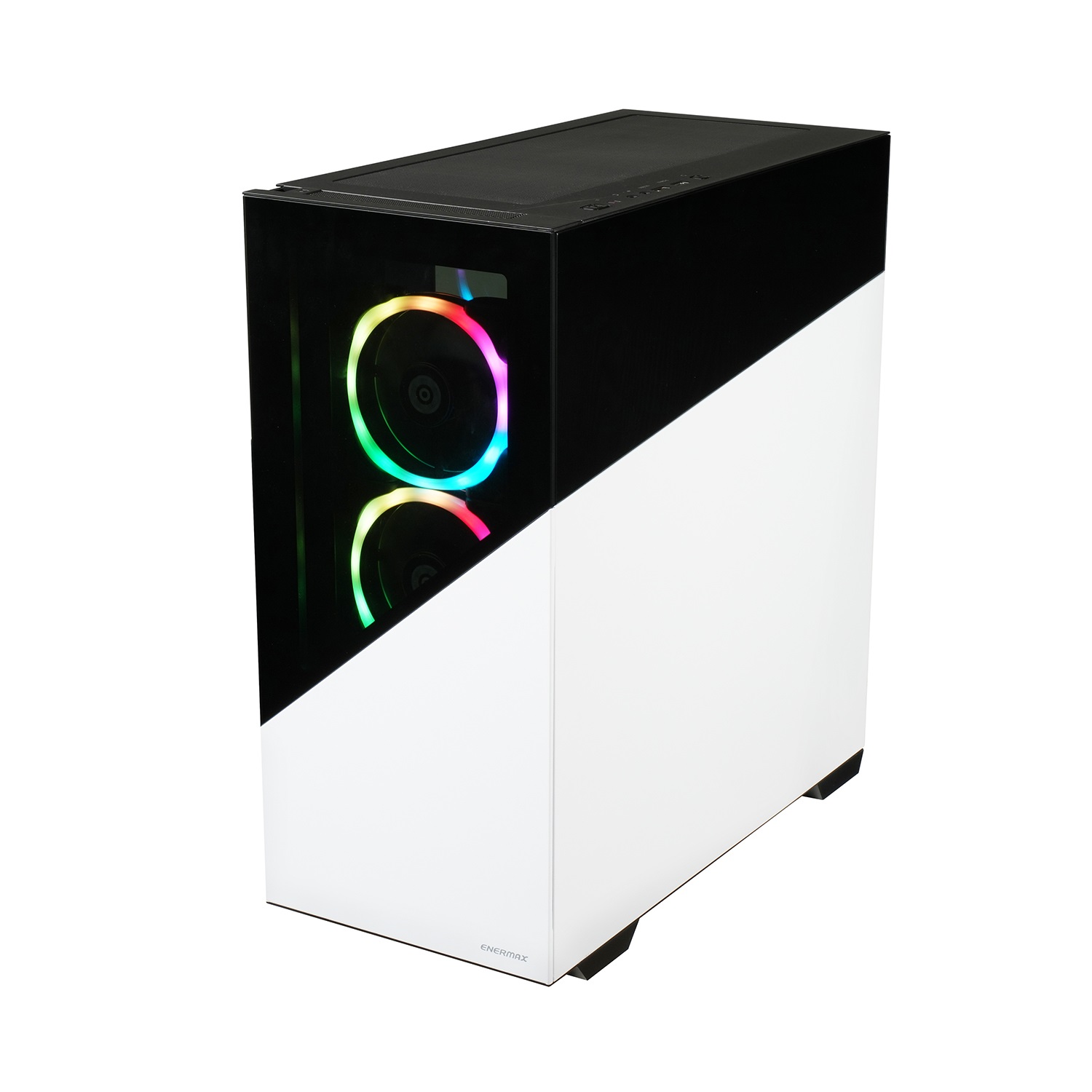 Enermax K8 Midi Tower Bianco - Case ATX/mATX con Vetro Temperato e Ventole da 120 mm