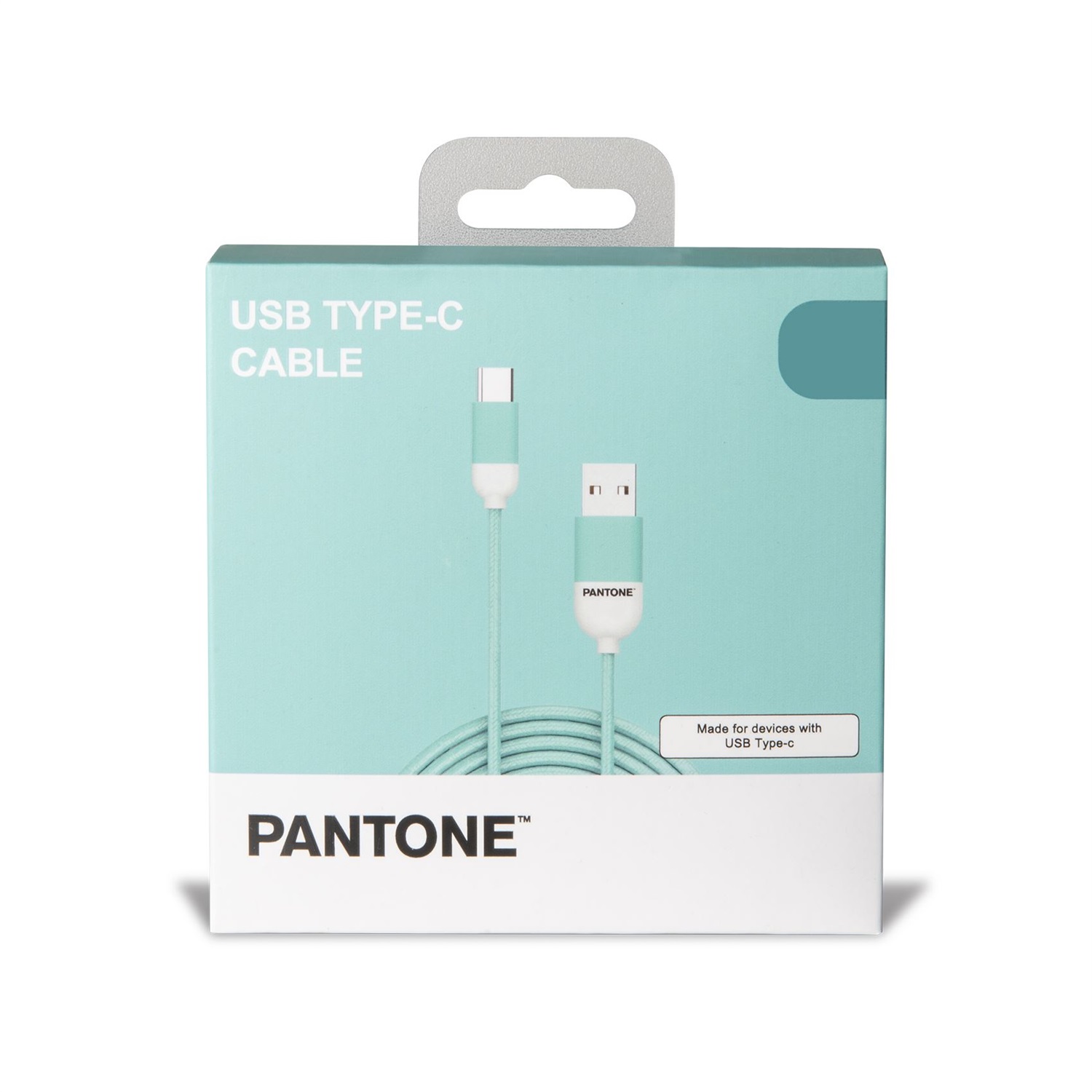 Celly Cavo USB A a USB C Pantone PT-TC001-5L, Lunghezza 1,5 m, Uscita 2.4A, Ciano